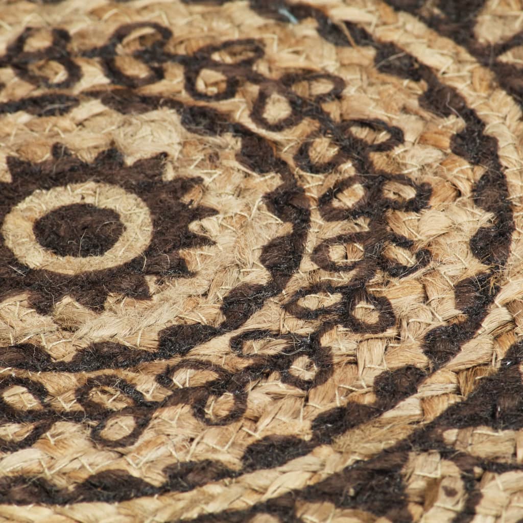 Table Mats 4 pcs Dark Brown 38 cm Round Jute