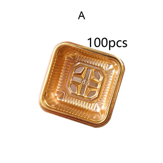 100шт безопасный квадратной формы милый прочный прозрачный контейнер для печенья и конфет контейнер для торта