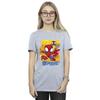 Marvel Womens/Ladies Spidey And His Amazing Friends Flying Cotton Boyfriend T-Shirt