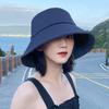 Summer Pure Cotton Big Head Fisherman Hat Women's Face Protection UV Sun Hat Big Brim Sun Protection Hat