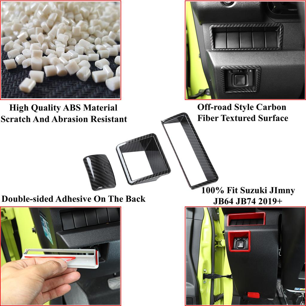 Автомобильное зеркало заднего вида, регулировка расширенного переключателя, декоративная крышка для Suzuki Jimny JB64 JB74 2022, интерьер