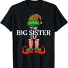 Big Sister Elf Christmas Matching Family T-Shirt