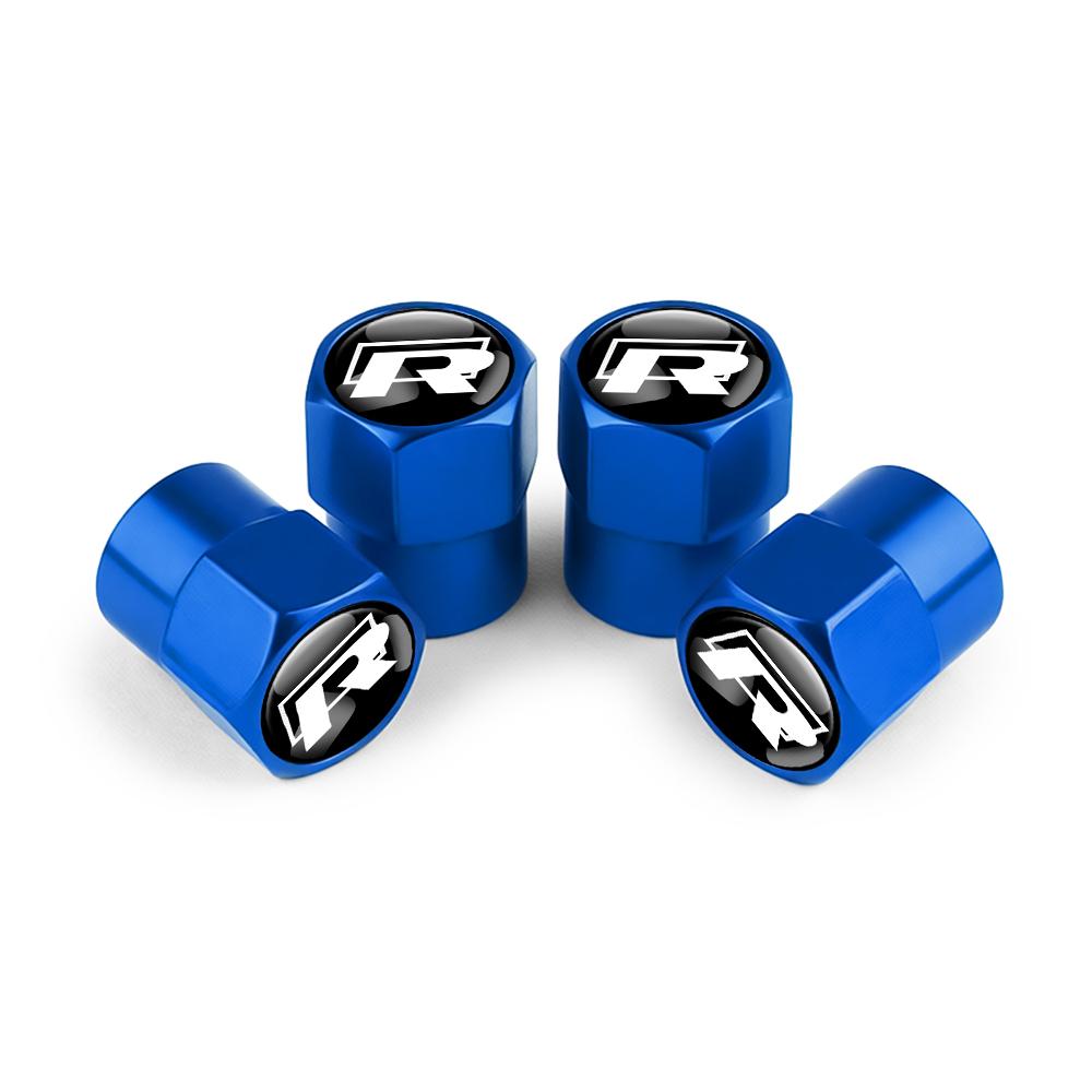 T264PCS Metal Car Wheel Tire Valve Caps Stem Cover Car Accessories For Volkswagen GTI Polo Golf Passat Scirocco Jetta Touareg RLINE