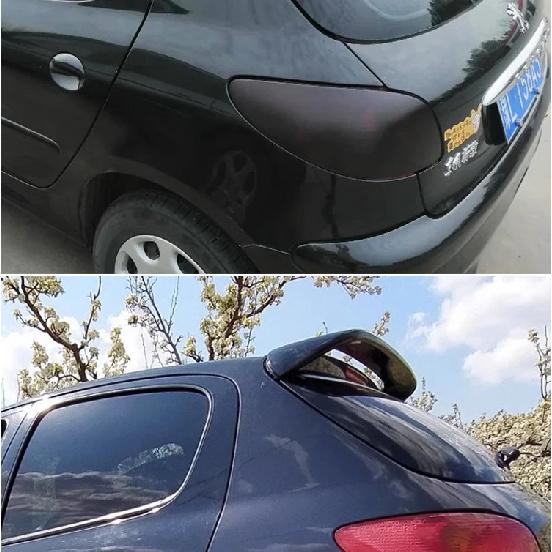 For 2013--2018 Peugeot 206 Hatchback Rear Roof Spoiler Trunk Lid Wings ABS Plastic Black Carbon Car Exterior Tuning Accessories