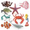 New PVC Ocean Animals Ornaments Multicolor Decoration Crafts Fish Starfish Doll Simulated Whale Home Decor