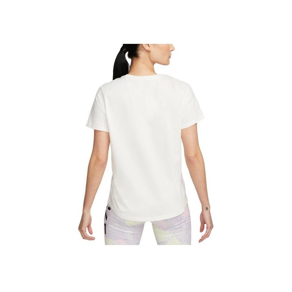Nike Sportswear Flying Bird Pattern Printed Cotton Casual Soft Comfortable Classic Crew Neck Short Sleeve T-Shirt Women T-Shirts Sail-White FB8096-133