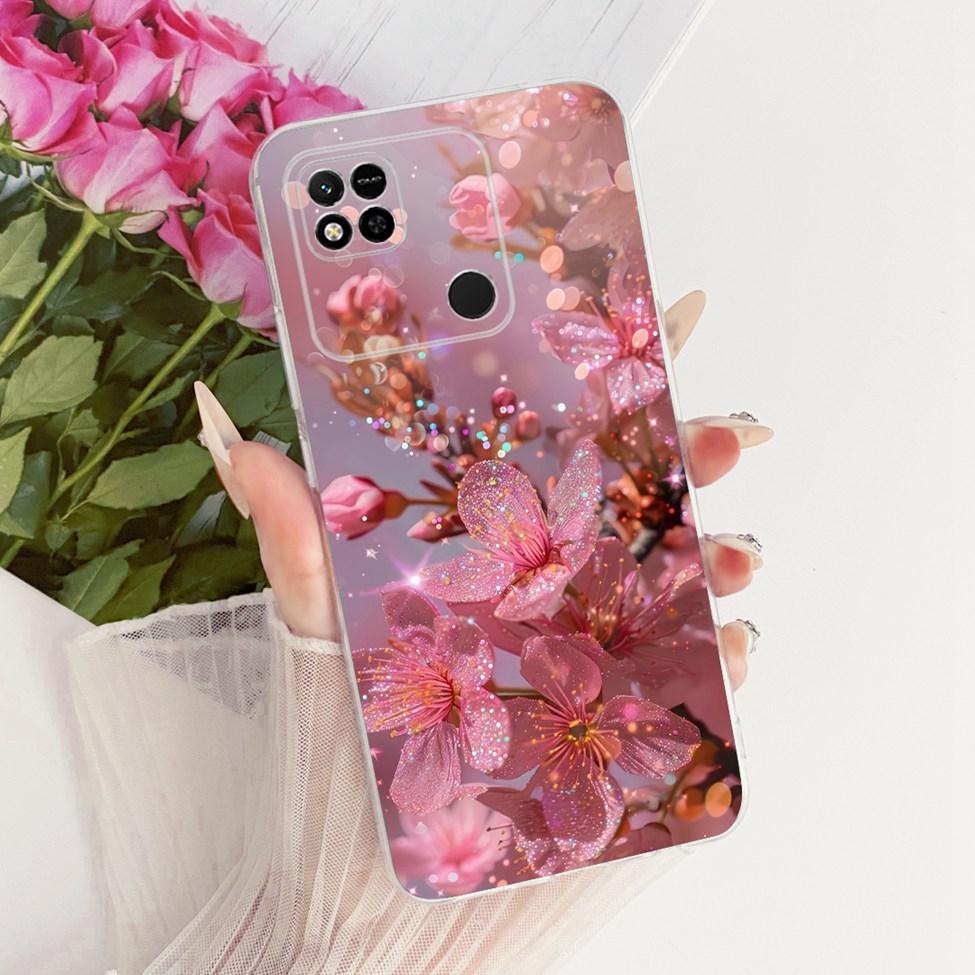 For Redmi 10A Case Cover Transparent Cute Cat Fashion Butterfly Funny Painted Casing 220233L2C 220233L2I 220233L2G