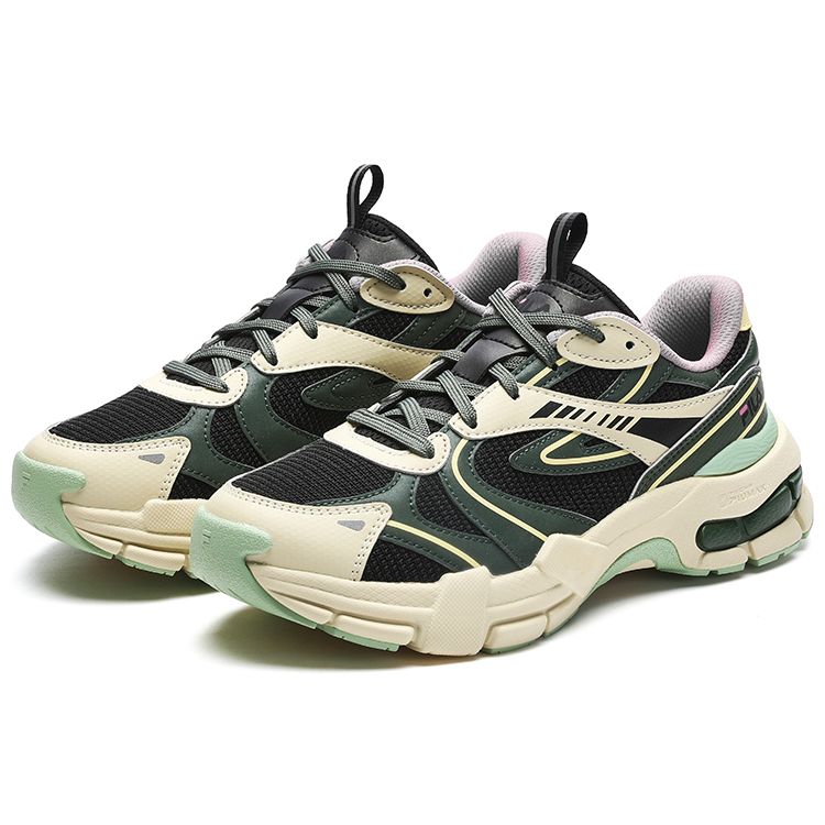 Fila Декодер Повседневные Ретро Спортивные Тканевые Низкие Кроссовки Женские кроссовки Черный Зеленый F12W312111FBB