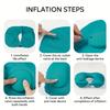 Flocking Inflatable Neck Pillow Portable Pillow Can Be Stored Self Filled Suitable For Outdoor Travel Camping Hiking