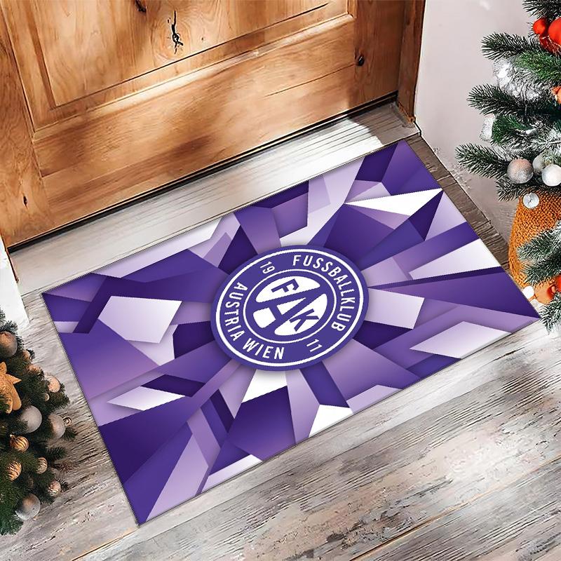 Austria Wien FC Soccer Football Pattern Soft Area Rug Non Slip Indoor Floor Carpet Sports Decor Mat for Bedroom