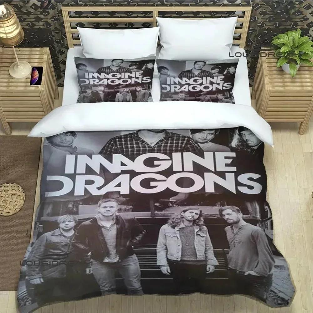 Одеяло Рок-группа Imagine Dragons Комплекты постельного белья Изысканный набор постельных принадлежностей Комплект одеял для кровати Комплект постельного белья Роскошный подарок на день рождения