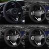 Universal Car Steering Wheel Cover Microfiber Leather Protection Cover Anti Slip Breathable For 37-39cm Steering Wheel Protector