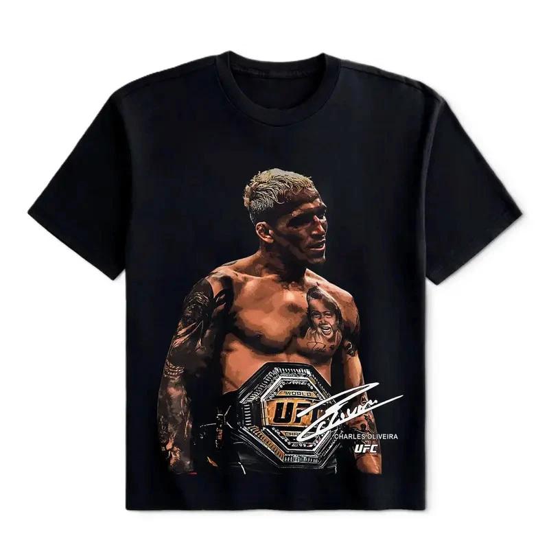 Футболка с изображением бойца UFC Чарльза Оливейры, Футболка UFC Fighters, Графическая футболка