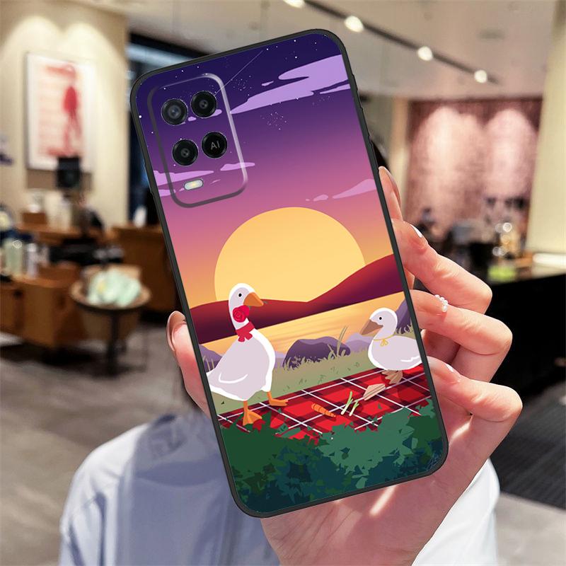 Cartoon Cute Goose Game Case For Oppo A78 A98 A79 A18 A38 A58 A40 A60 A80 A16 A76 A96 A15 A74 A94 A54 A17 A77 Cover