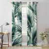 Tropical Palm Leaves Window Curtains For Living Room Kitchen Modern Curtains Home Decor Blinds Drapes