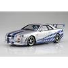 Аошима Бунка Кёзай (АОСИМА) Кино Меха Но. WS-02 Масштаб 1/24 Форсаж R34 Skyline GT-R Пластиковая модель