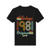 Print T-shirt O-neck Vintage 1981 Original Custom Made Short-sleeved Cotton Top Mens Fashion