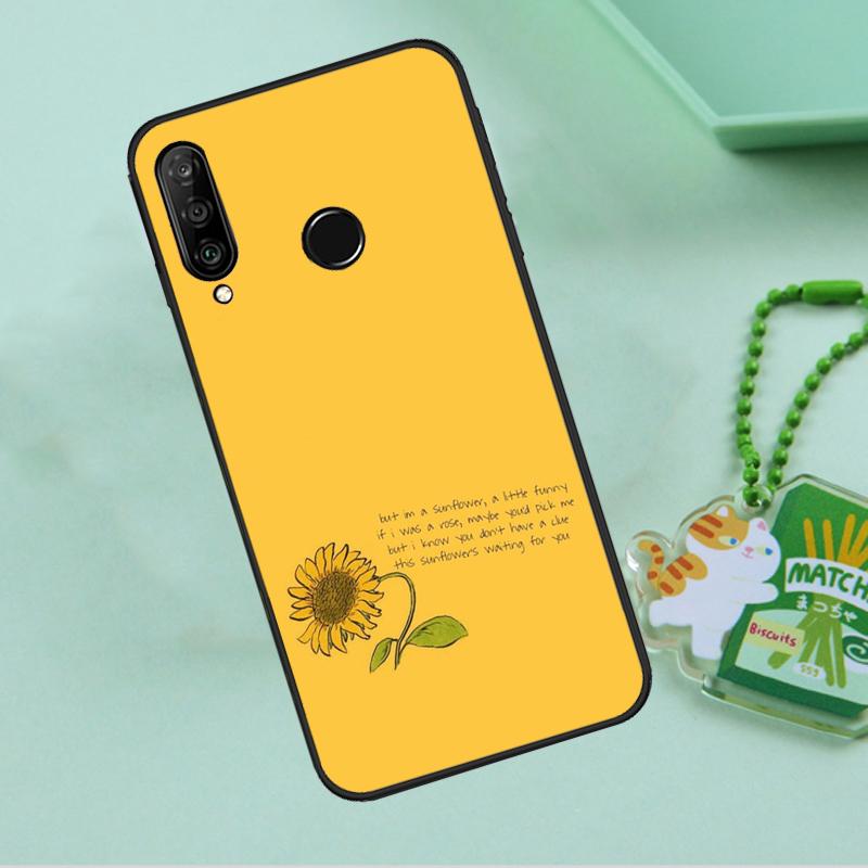 Цветочный чехол с ромашками и подсолнухами для Huawei Nova 8i 11i 12i 12s 9 10 SE Y90 Y60 Y70 Y72 Y61 Y91 P20 P30 P40 Lite P60 Pro