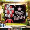 Party Backdrop Birthday Balloon Red White Photo Booth Background Front Door Decor