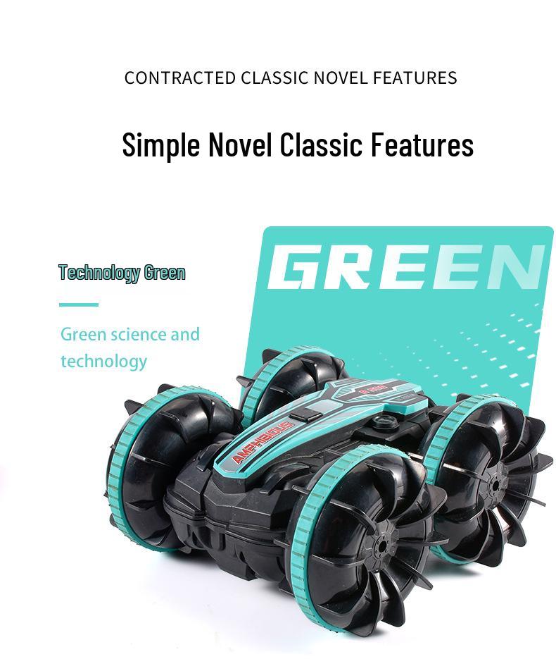 2.4G Remote Control Amphibious Car - Four-Wheel Drive, Double-Sided Stunt, Tumbling Toy