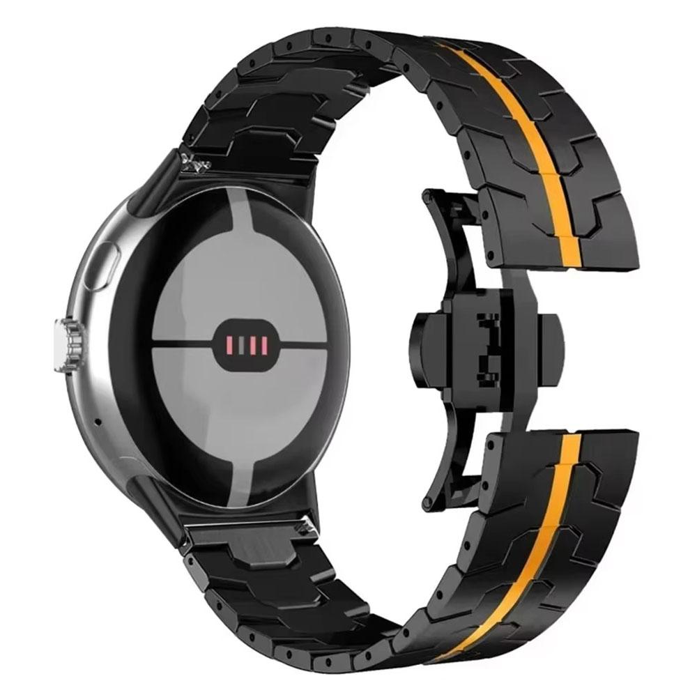 Watch Band For Google Pixel Watch 4 45mm/3 45mm Butterfly Clasp Stainless Steel Wrist Strap