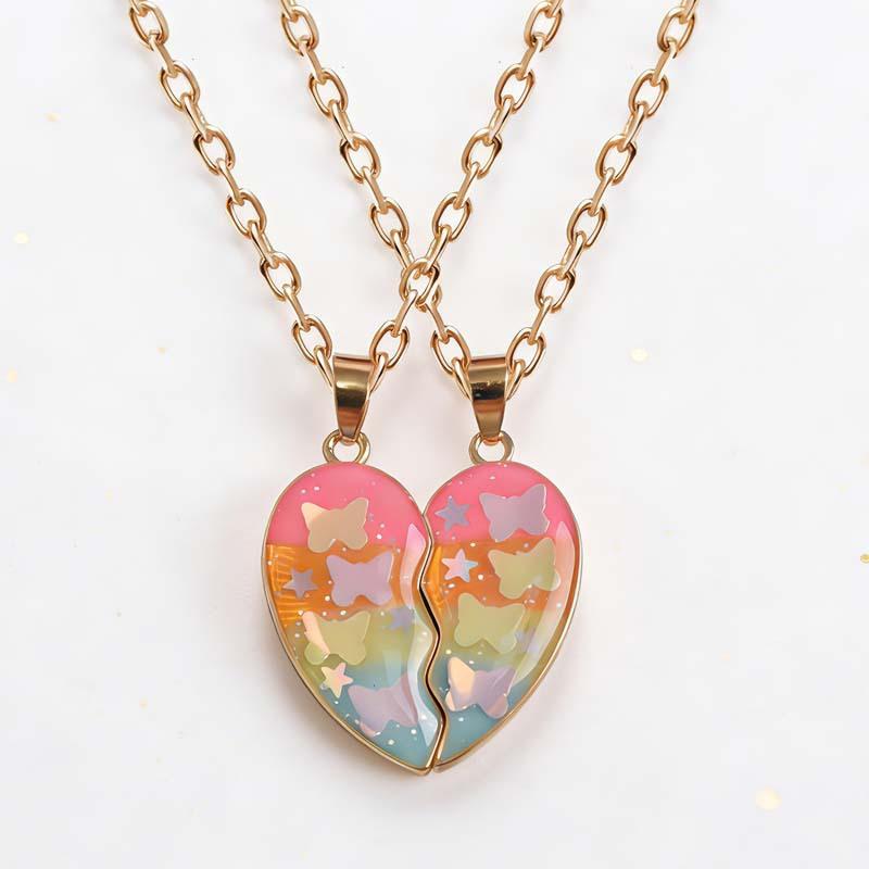 Модное ожерелье с подвеской «Лучшие друзья, мед, любовь, пара», цепочка, дроссель, «Разбитое сердце», BFF, хорошая дружба, ювелирное изделие, подарок