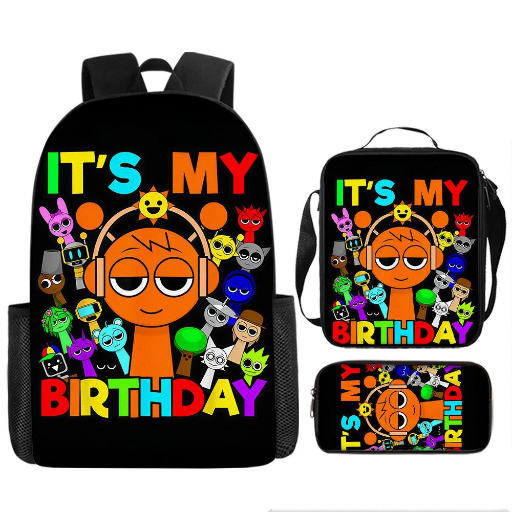 Рюкзак Sprunki Rhythm Box для начальной школы, третий и четвертый классы, легкий студенческий школьный рюкзак