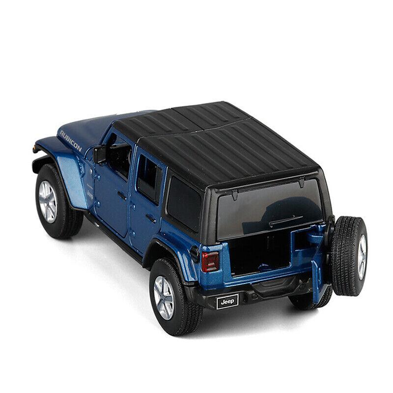 1/32 масштабная модель игрушечного автомобиля для Jeep Wrangler Rubicon, модель автомобиля из сплава, литая под давлением внедорожная игрушка со звуком и светом