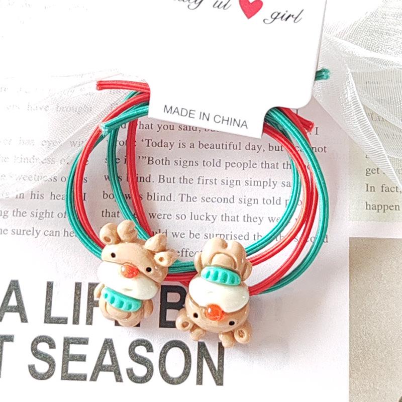 Резинки для волос «Санта Клаус» и «Рождественская елка» - Эластичные резинки для детей