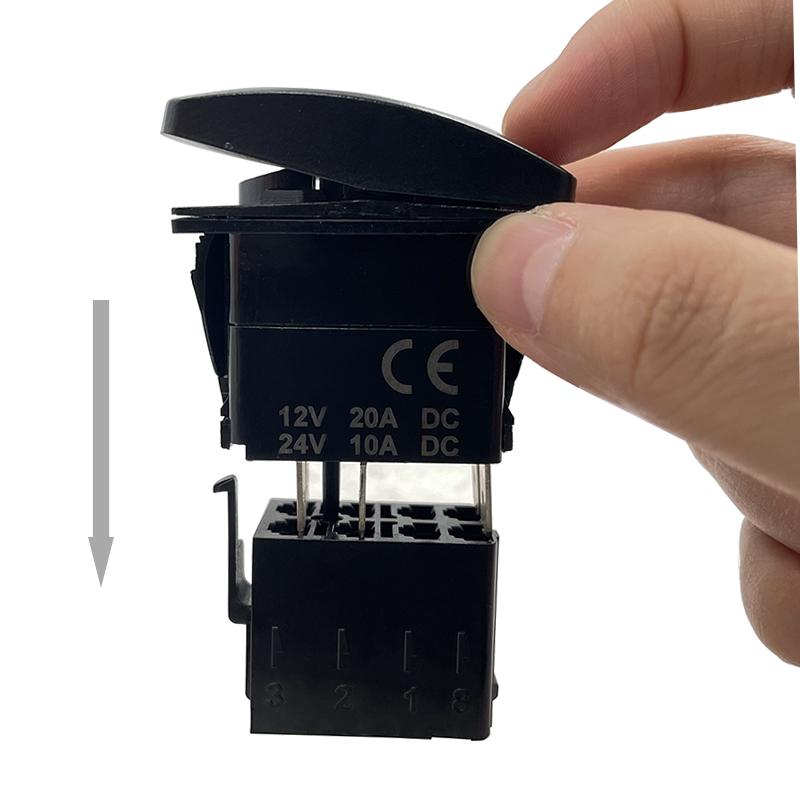 Green Led Light Bar Rocker Switch SPST 5Pins/DPDT 7Pins For Car Marine Boat IP68 NARVA Carling ARB Auto Parts Camper Replacement Switches4