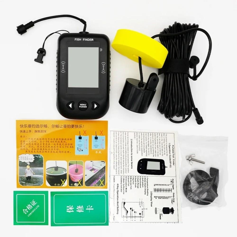 100M Depth XF03 Fish Finders LCD Display Sonar Fish Finder Portable Sonar Finders Lake Fishing