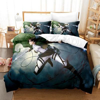 Новый комплект постельного белья Attack On Titan Single Twin Full Queen King Size Bed Set Adult Kids Bedroom Duvet cover Sets Anime Bed Sheet Set