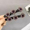 Rhinestones Braided Hair Clips For Girls Hairclip with 3 Flowers Hair Span With Crystalllume Women Hairpin Hair Accessories