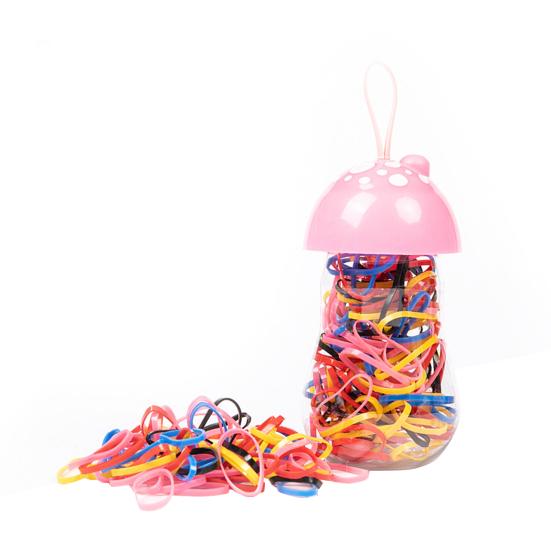 1 бутылка, эластичная резинка для волос, практичные держатели, резинка для волос, милый детский TPR, резиновый хвост в форме бутылки для детей