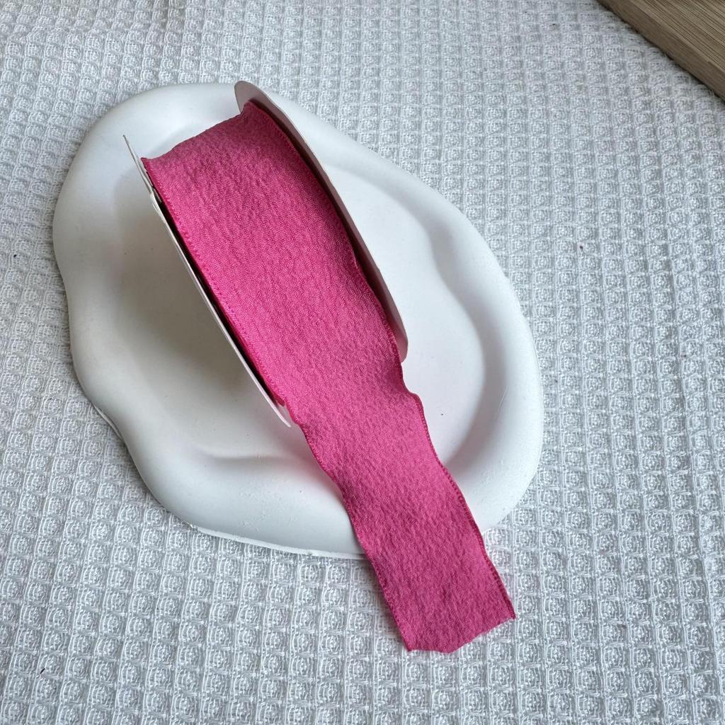 Лента-плиссе в виде листьев лотоса ручной работы длиной 4 см для самостоятельного изготовления цветов для торта и пряжи «рыбий хвост» для льняной упаковки