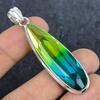 Двухцветный турмалин драгоценный камень 925 стерлинговое серебро ювелирная подвеска 2,52" Q4Q53