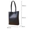 Tote Eco Synthetic Inside Pocket [Decorative] Bag, Simple, Plain, A4, Vertical, Vertical, Leather, Leather, Unisex, Business, School, Shopping,