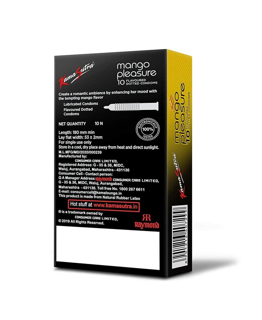 Презервативы KamaSutra Mango Pleasure со вкусом - 10 шт. (Пакет из 1)