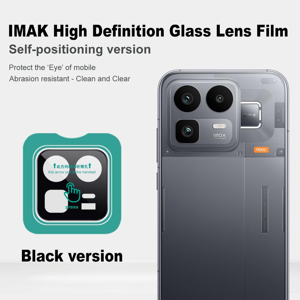 Для Realme Neo 8 5G Стекло IMAK Высококачественная Стеклянная Пленка на Объектив Версия с Автопозиционированием Черная Версия