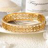 1A new Middle Eastern style, vintage courtly elegance, exquisite Zirconia Hollowed-out intricate pattern stainless steel bracelet is suitable for
