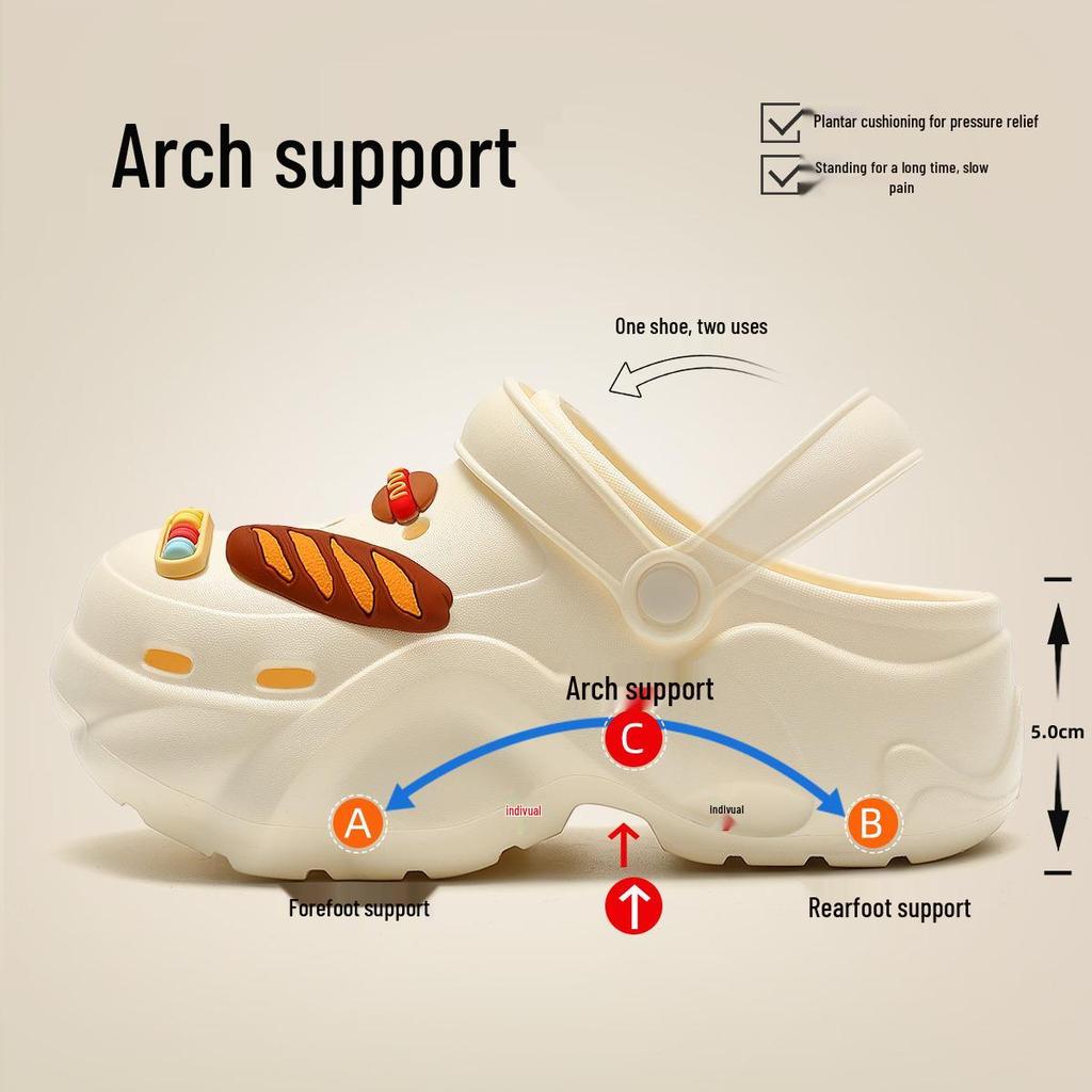 Новые летние женские Crocs 2025: Поддержка свода стопы, Толстая подошва, Внешний слой из ЭВА, Нескользящая, Мягкая подошва.