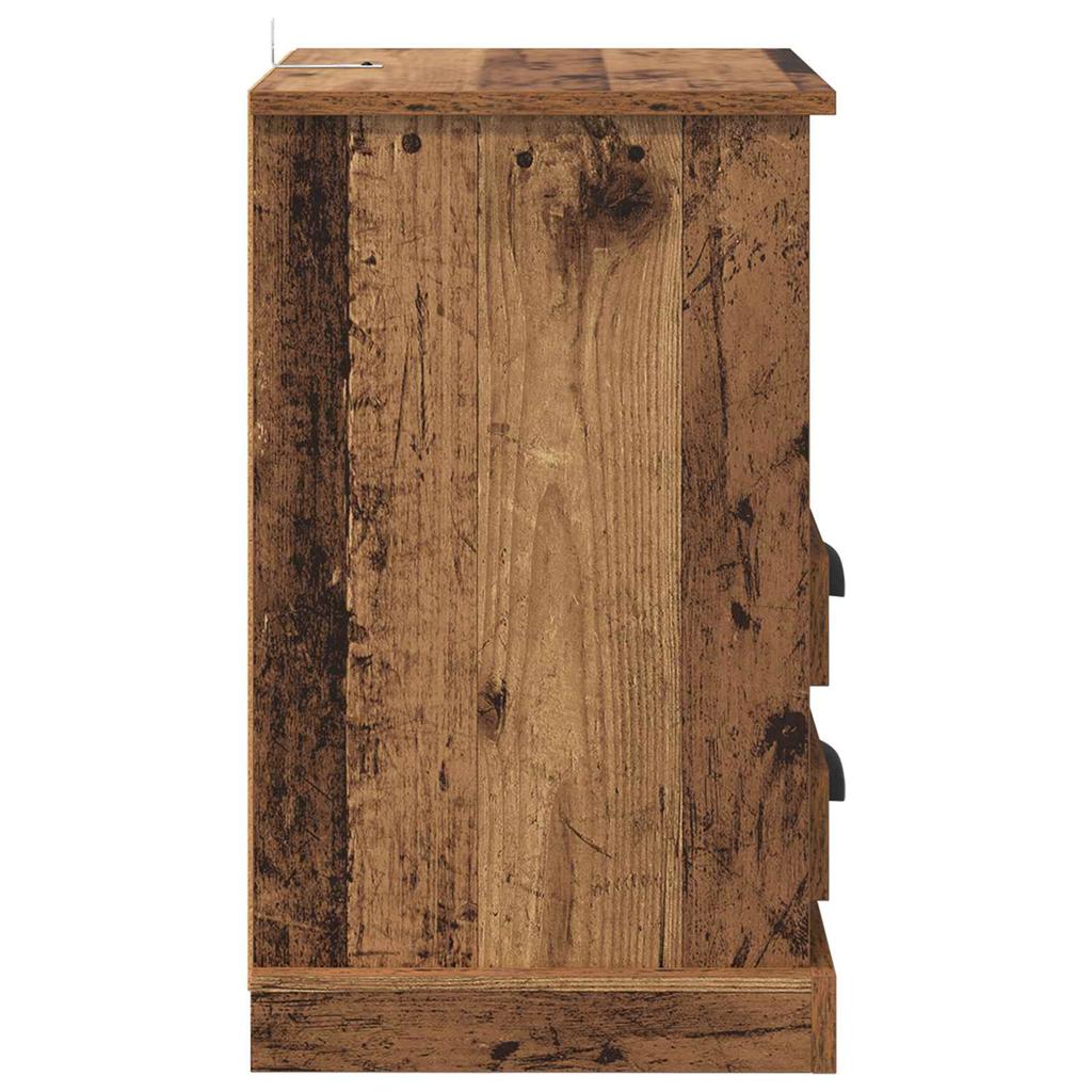 Nightstand with Drawers Reclaimed Wood Look 36 x 43 x 60 cm Engineered Wood