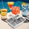 Stainless Steel Ice Cube Tray with Lever Handle Large Cubes Mold Whiskey Cocktail Ice Maker Vintage Inspired Kitchen Bar Essential