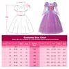 ReliBeauty Princess Dress for Princess Halloween Kids Size 140 Girls, Cosplay, Costume, Costume, One-Piece Set, Purple,