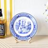 Королевский ретро синий цветочный набор из костяного фарфора: кофейная чашка и блюдце, десертные тарелки, французский стиль, послеобеденный чай, высококачественный элегантный чайный сервиз