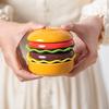 Burger Ceramic Dinnerware Set Stackable Plate Bowl Decorative Adorable Multipurpose
