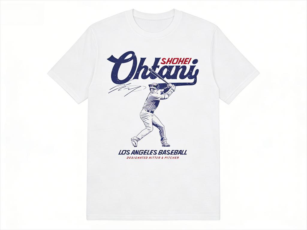 Masahiro Ohtani Baseball Star High Street Tshirt 2026 SpringSummer Adult roundneck pure cotton breathable casual streetwear