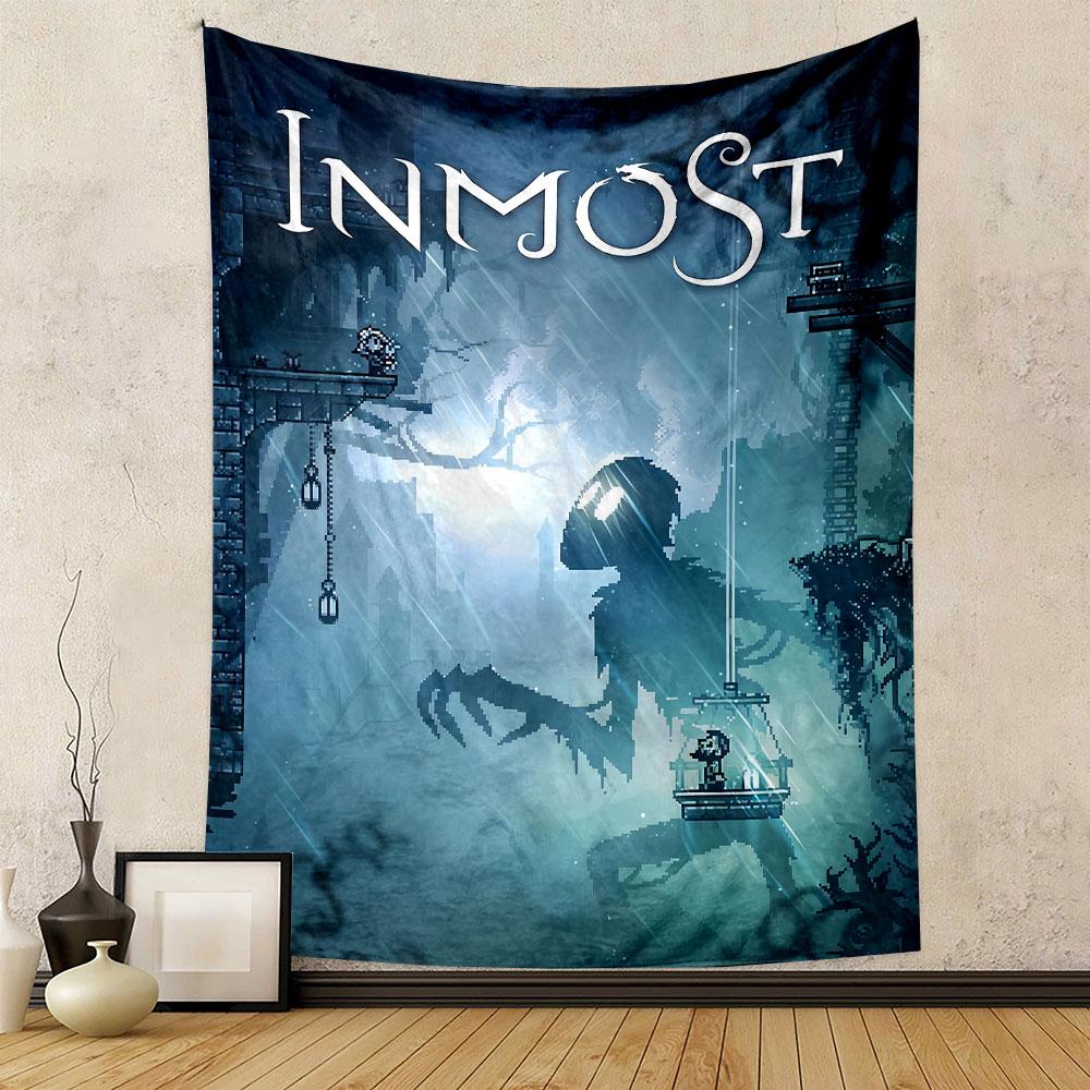 Inmost Game Tapestry Wall Hanging, Dark Puzzle Game Art, Wall Decor for Bedroom Living Room Dorm