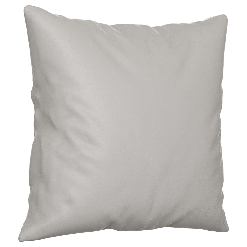 Decorative Cushions 2 pcs. Light Grey 40x40 cm Microfiber Fabric