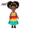Toddler Toys for Imaginative Play 14 Inch Black Doll with Afro Hair, Soft Vinyl Posable Gift Children Kids, Dress Up Fashion Toy Accessories,